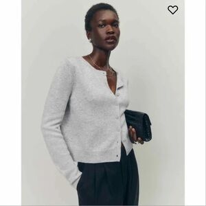 Reformation Reformation Clara Cashmere Cardigan In Grey